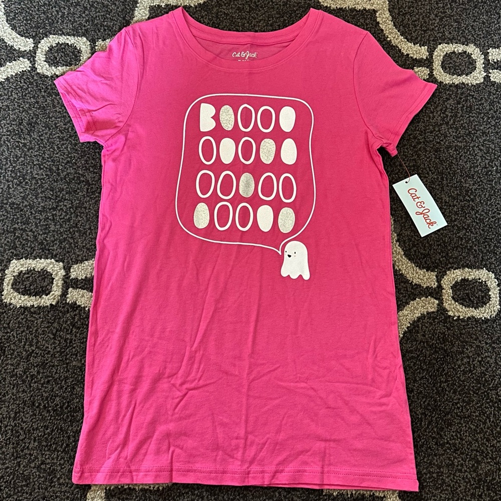 NWT Girls XL Cat & Jack BOO Ghost Shirt